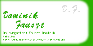 dominik fauszt business card